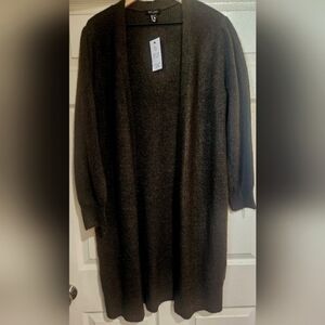 Forest Green Open Cardigan Sweater Size Medium